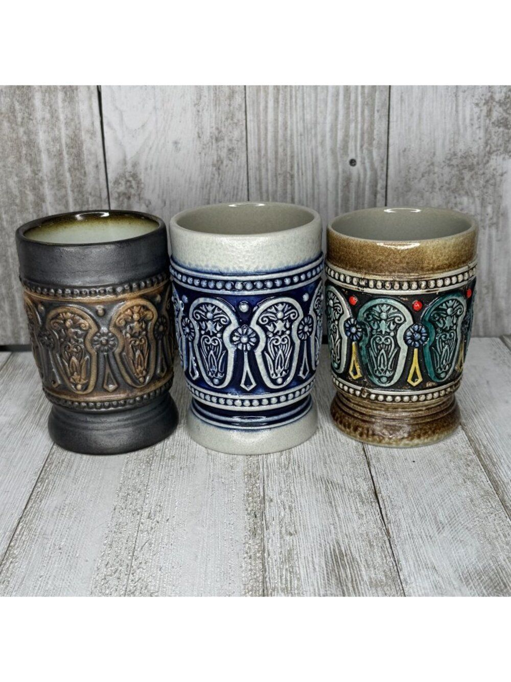 Vintage Gerz Germany 8 oz Tumblers Cups Set of 3